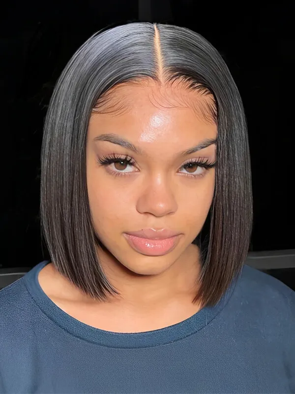 Luxury Vietnamese Straight Bob Wig Glueless 2x6 Lace Double Drawn - Image 7