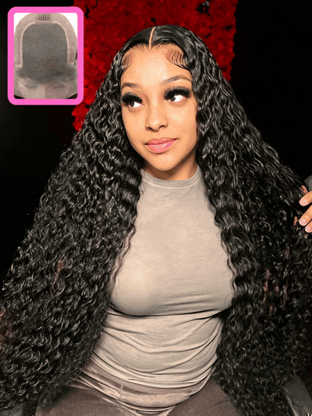 180% Density 13x6 HD Lace Frontal Wig | Long Deep Wave Glueless Human Hair Wig for Women - Image 2