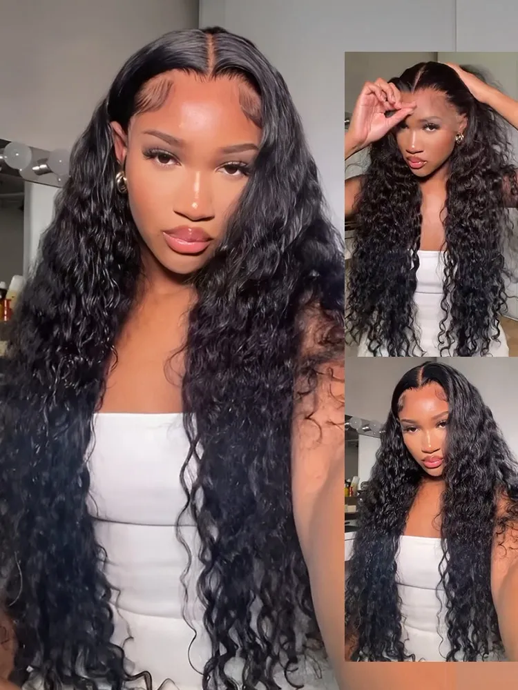 180% Density 13x6 HD Lace Frontal Wig | Long Deep Wave Glueless Human Hair Wig for Women - Image 4