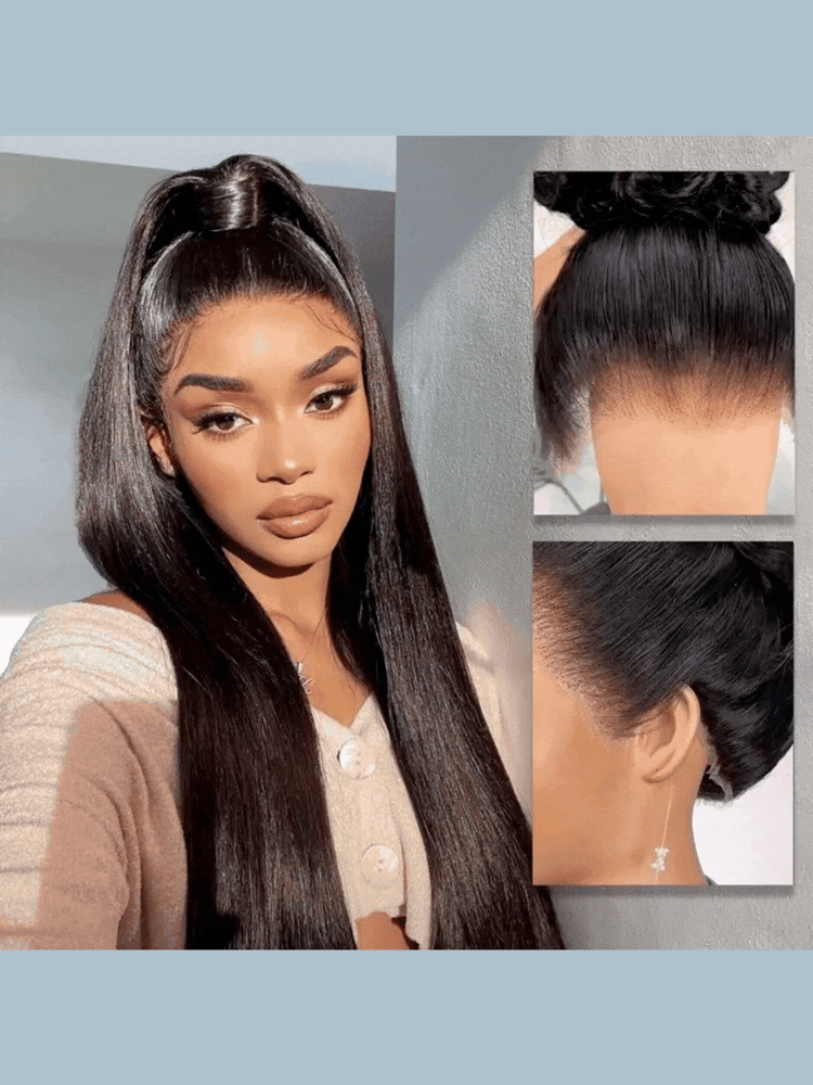 Silky Straight 360 Lace Wig, Bleached Knots, Pre-Cut Lace - Image 3