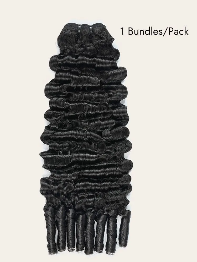 One Bundle Burmese Deep Curly Human Hair Weave With Spiral Ends - Image 3