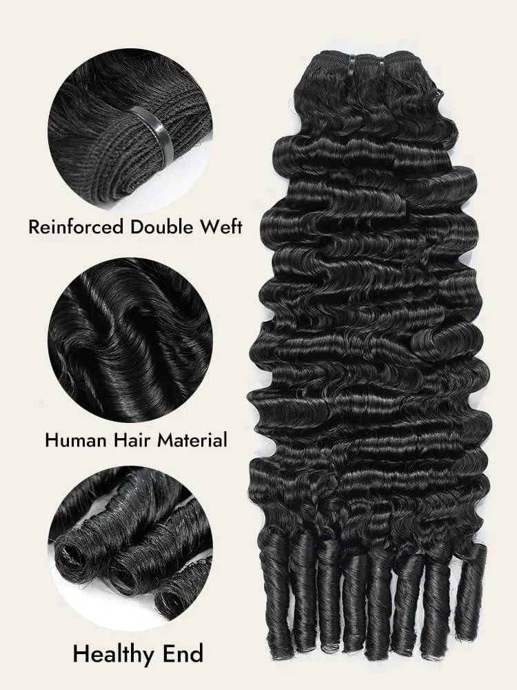 One Bundle Burmese Deep Curly Human Hair Weave With Spiral Ends - Image 8