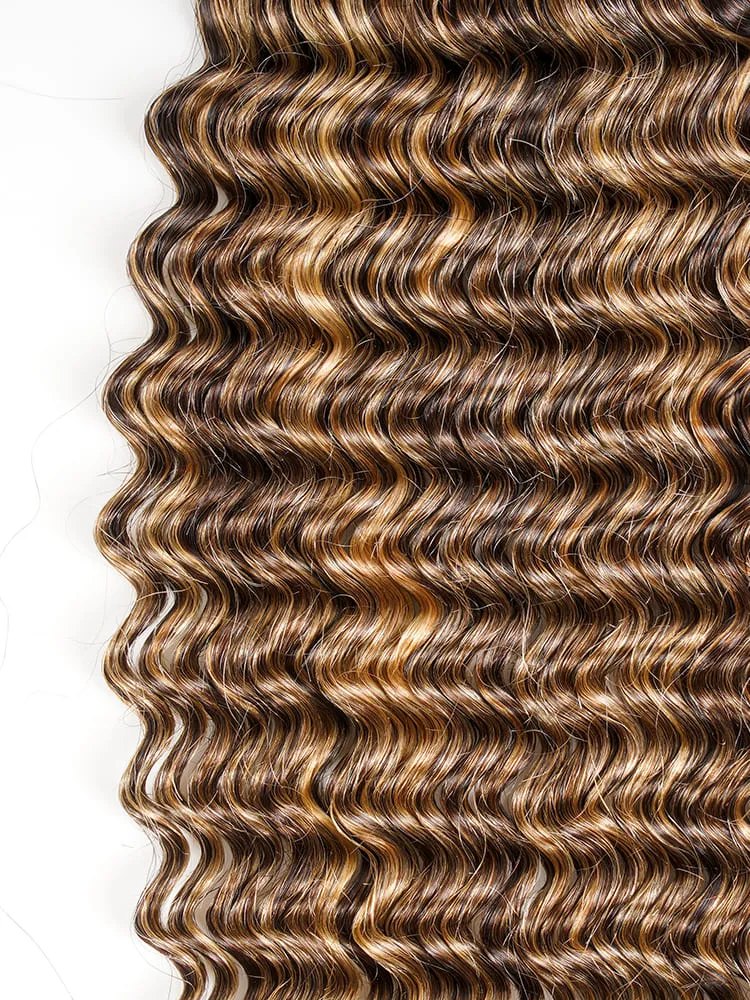 Deep Wave 4/27 Color Hair Bulk Human Braiding Hair No Weft 2 Bulks - Image 9