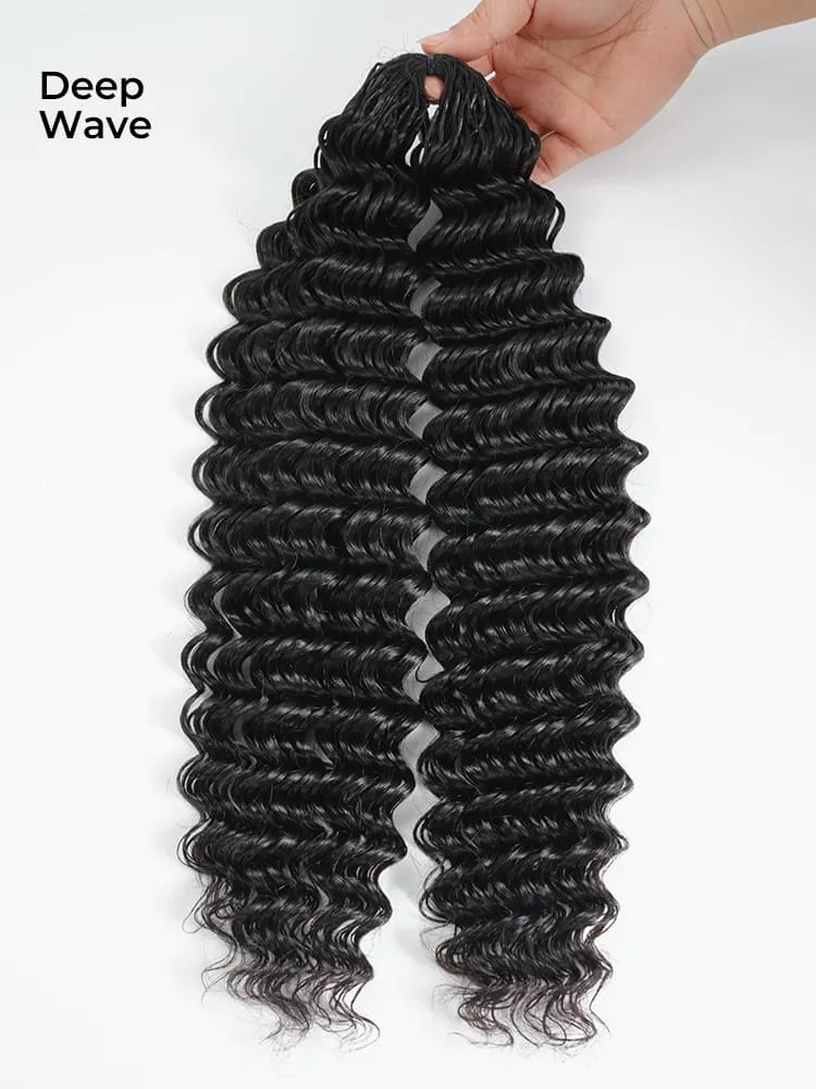 Miracle Knots Curly Crochet Human Hair Extensions 100g Pack Knotless - Image 6