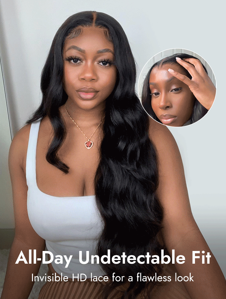 13×6 HD Lace Frontal Wigs Body Wave Undetectable Lace Front Wigs Human Hair - Image 2
