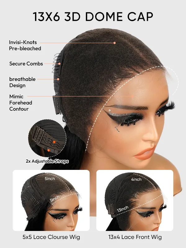 13×6 HD Lace Frontal Wigs Body Wave Undetectable Lace Front Wigs Human Hair - Image 7