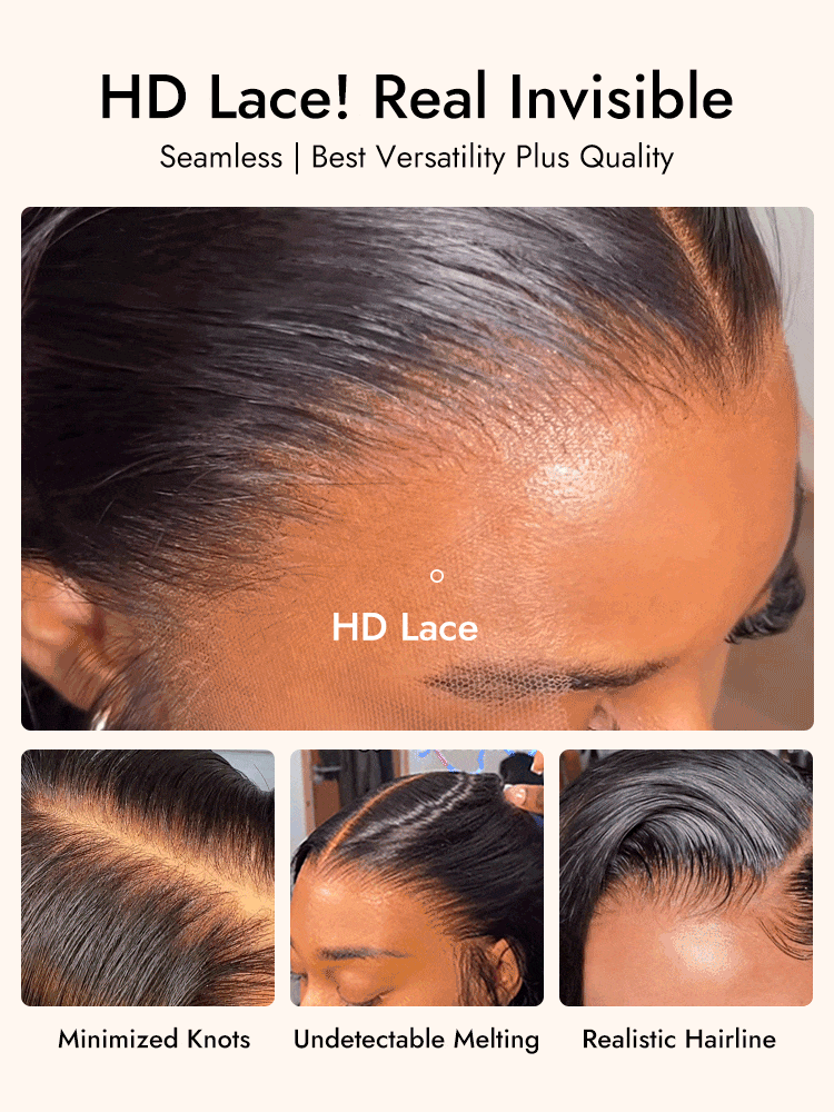 13×6 HD Lace Frontal Wigs Body Wave Undetectable Lace Front Wigs Human Hair - Image 3